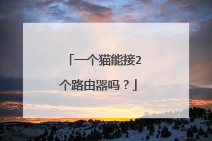 一个猫能接2个路由器吗？