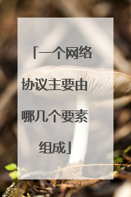 一个网络协议主要由哪几个要素组成