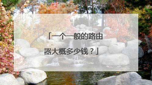 一个一般的路由器大概多少钱？