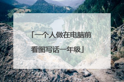 一个人做在电脑前看图写话一年级