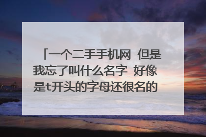 一个二手手机网 但是我忘了叫什么名字 好像是t开头的字母还很名的 专业二手电子设备的网站在线等 跪
