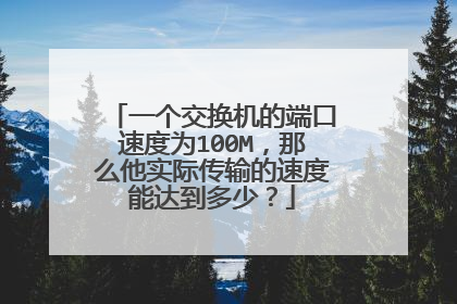 一个交换机的端口速度为100M，那么他实际传输的速度能达到多少？