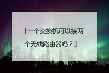 一个交换机可以接两个无线路由器吗?