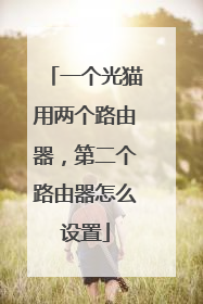 一个光猫用两个路由器,第二个路由器怎么设置
