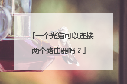 一个光猫可以连接两个路由器吗?