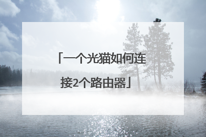 一个光猫如何连接2个路由器