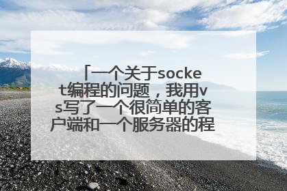 一个关于socket编程的问题，我用vs写了一个很简单的客户端和一个服务器的程序，怎么测试
