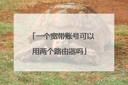 一个宽带账号可以用两个路由器吗