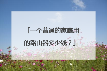 一个普通的家庭用的路由器多少钱?