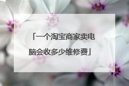 一个淘宝商家卖电脑会收多少维修费