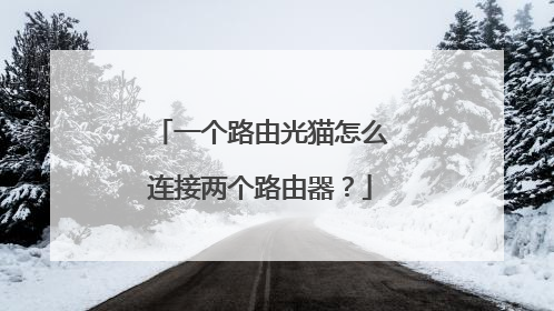 一个路由光猫怎么连接两个路由器?