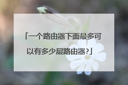 一个路由器下面最多可以有多少层路由器?