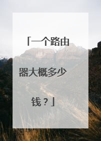 一个路由器大概多少钱？