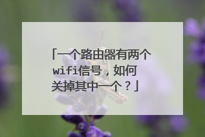 一个路由器有两个wifi信号,如何关掉其中一个?