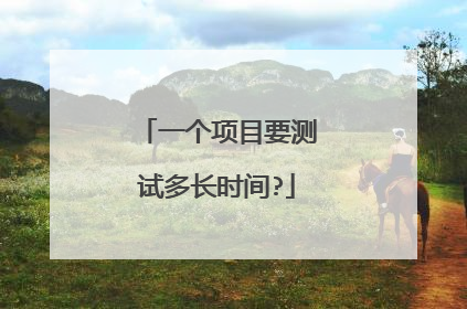 一个项目要测试多长时间?