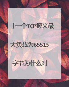 一个TCP报文最大负载为65515字节为什么?