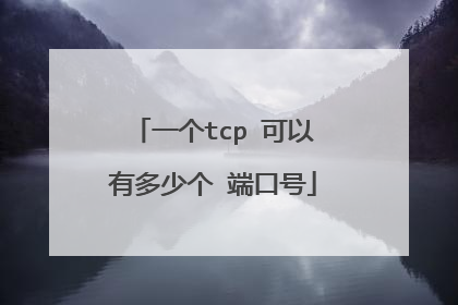 一个tcp 可以有多少个 端口号