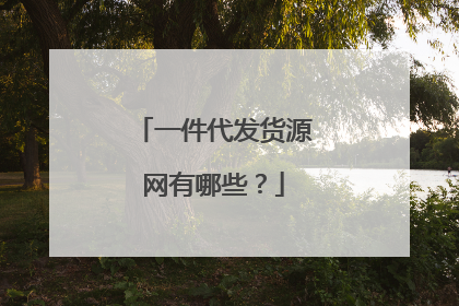 一件代发货源网有哪些?