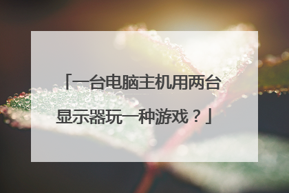 一台电脑主机用两台显示器玩一种游戏？