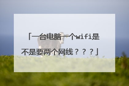 一台电脑一个wifi是不是要两个网线???