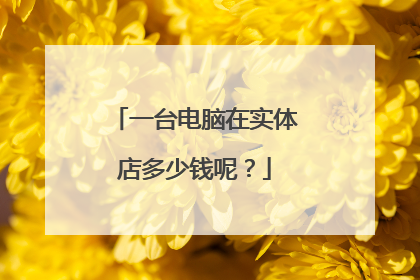 一台电脑在实体店多少钱呢?