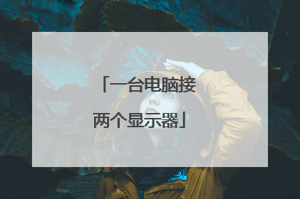 一台电脑接两个显示器