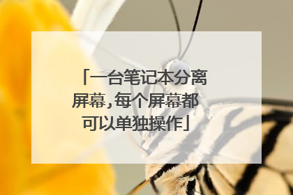 一台笔记本分离屏幕,每个屏幕都可以单独操作