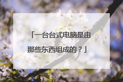 一台台式电脑是由那些东西组成的？