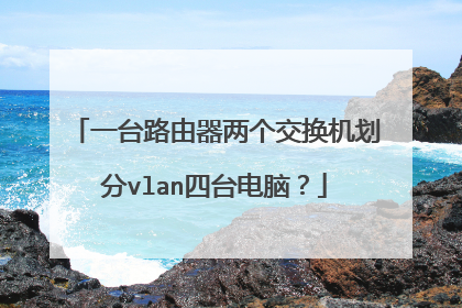 一台路由器两个交换机划分vlan四台电脑?