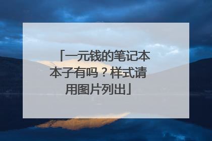 一元钱的笔记本本子有吗?样式请用图片列出