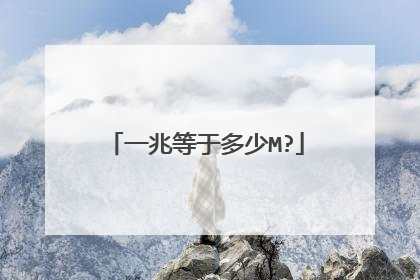 一兆等于多少M?