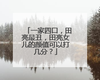 一家四口，田亮最丑，田亮女儿的颜值可以打几分？