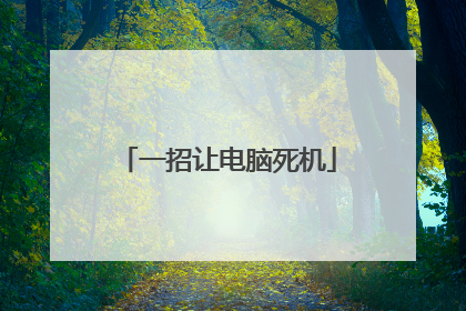 一招让电脑死机