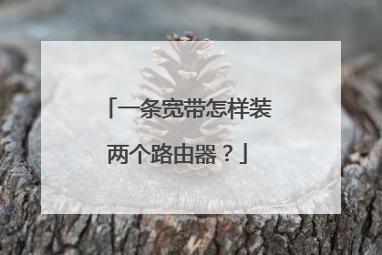 一条宽带怎样装两个路由器？