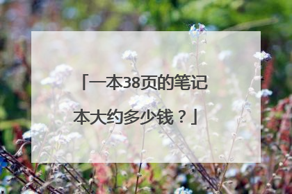 一本38页的笔记本大约多少钱?