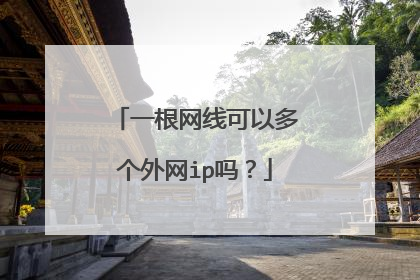 一根网线可以多个外网ip吗?