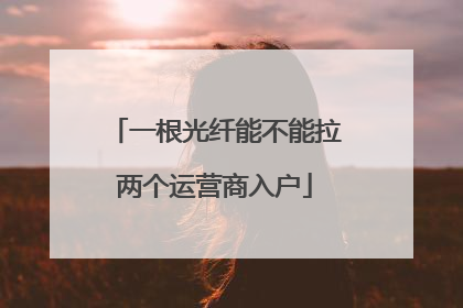一根光纤能不能拉两个运营商入户