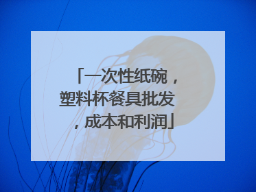 一次性纸碗,塑料杯餐具批发,成本和利润