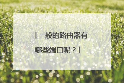 一般的路由器有哪些端口呢？