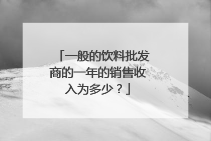 一般的饮料批发商的一年的销售收入为多少？
