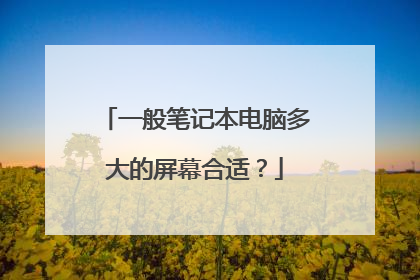 一般笔记本电脑多大的屏幕合适?