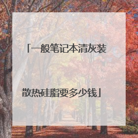 一般笔记本清灰装散热硅脂要多少钱