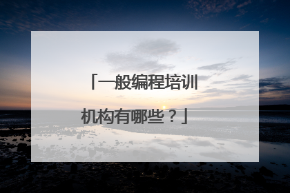 一般编程培训机构有哪些？