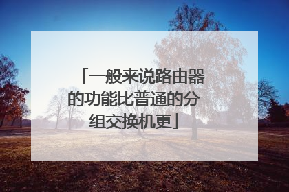 一般来说路由器的功能比普通的分组交换机更