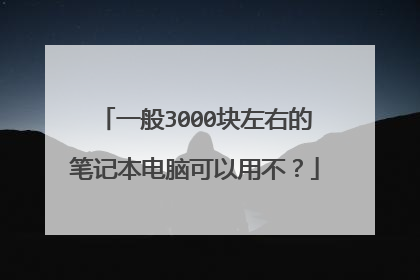 一般3000块左右的笔记本电脑可以用不?