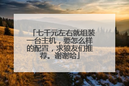 七千元左右就组装一台主机，要怎么样的配置，求狼友们推荐。谢谢哈