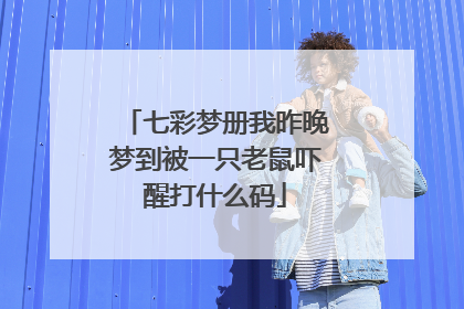 七彩梦册我昨晚梦到被一只老鼠吓醒打什么码