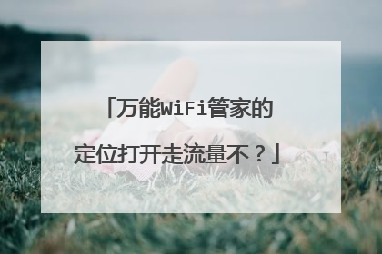 万能WiFi管家的定位打开走流量不？