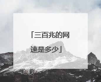 三百兆的网速是多少