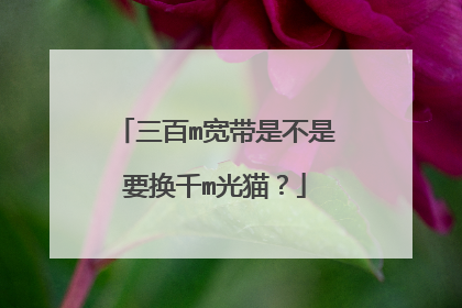 三百m宽带是不是要换千m光猫?